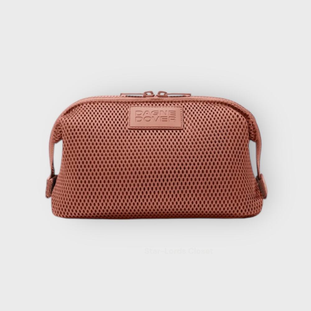 Dagne Dover Hunter Toiletry Bag Pink Large Air Mesh Travel Essentials Organizer - Picture 4 of 5